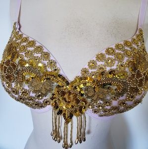 Gorgeous Gold and light pink bra in 34D